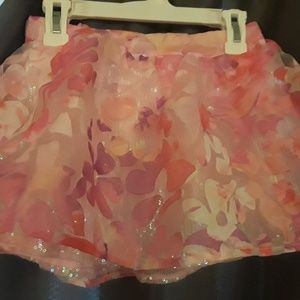 GIRLS Justice Pink Floral Tutu Skirt Sz. 8